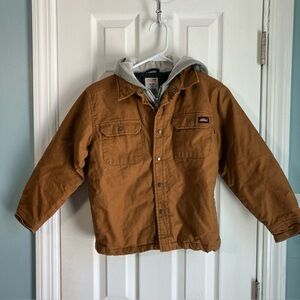 Dickies Toddler Unisex Canvas Jacket Brown/Rust Canvas Insulated Hooded Sz M/M 8